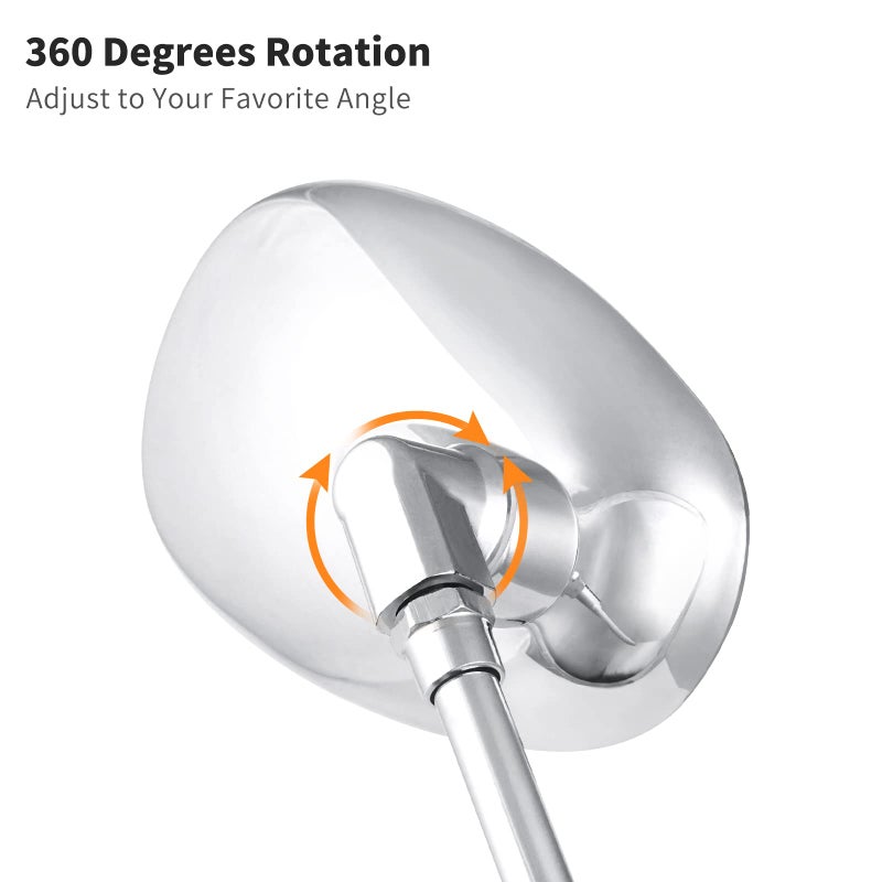 surpassme Universal 10mm Chrome Motorcycle Rear View Side Mirrors Handle Bar Bar End Motorcycle Mirrors - Image 3